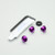 Aluminium Chain Guard & Rear Hugger Bolt Kit Purple
