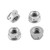 Aluminium Sprocket Nuts M10x(1.25mm) Drilled Pack x4 Silver
