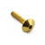 Stainless Steel Dome Head Bolt M6x(1.00mm)x30mm Gold