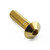 Stainless Steel Dome Head Bolt M8x(1.25mm)x30mm Gold