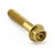 Stainless Steel Flanged Hex Head Bolt M5x(0.80mm)x25mm Gold