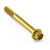 Stainless Steel Flanged Hex Head Bolt M6x(1.00mm)x55mm Gold
