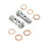 Stainless Steel Banjo Bolt Double M10x(1.00mm) Race Spec Rear Caliper Pack x2 Stainless Steel Banjo Bolt Double M10x(1.00mm) Race Spec Rear Caliper Pack x2