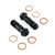 Stainless Steel Banjo Bolt Double M10x(1.00mm) Race Spec Rear Caliper Pack x2 Black Stainless Steel Banjo Bolt Double M10x(1.00mm) Race Spec Rear Caliper Pack x2 Black