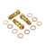 Stainless Steel Banjo Bolt Double M10x(1.00mm) Race Spec Front Caliper Pack x3 Gold Stainless Steel Banjo Bolt Double M10x(1.00mm) Race Spec Front Caliper Pack x3 Gold