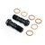 Stainless Steel Banjo Bolt Double M10x(1.25mm) Race Spec Rear Master Cylinder Pack x2 Black Stainless Steel Banjo Bolt Double M10x(1.25mm) Race Spec Rear Master Cylinder Pack x2 Black