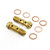 Stainless Steel Banjo Bolt Double M10x(1.25mm) Race Spec Rear Master Cylinder Pack x2 Gold Stainless Steel Banjo Bolt Double M10x(1.25mm) Race Spec Rear Master Cylinder Pack x2 Gold