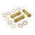 Stainless Steel Banjo Bolt Double M10x(1.25mm) Race Spec Rear Master Cylinder Pack x3 Gold Stainless Steel Banjo Bolt Double M10x(1.25mm) Race Spec Rear Master Cylinder Pack x3 Gold