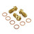 Stainless Steel Banjo Bolt Single M10x(1.00mm) Race Spec Rear Caliper Pack x3 Gold Stainless Steel Banjo Bolt Single M10x(1.00mm) Race Spec Rear Caliper Pack x3 Gold