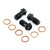 Stainless Steel Banjo Bolt Single M10x(1.00mm) Race Spec Front Master Cylinder Pack x3 Black Stainless Steel Banjo Bolt Single M10x(1.00mm) Race Spec Front Master Cylinder Pack x3 Black