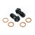 Stainless Steel Banjo Bolt Single M10x(1.25mm) Race Spec Rear Caliper Pack x2 Black Stainless Steel Banjo Bolt Single M10x(1.25mm) Race Spec Rear Caliper Pack x2 Black