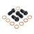 Stainless Steel Banjo Bolt Single M10x(1.25mm) Race Spec Front Caliper Pack x4 Black Stainless Steel Banjo Bolt Single M10x(1.25mm) Race Spec Front Caliper Pack x4 Black