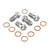 Stainless Steel Banjo Bolt Single M10x(1.25mm) Race Spec Rear Caliper Pack x4 Stainless Steel Banjo Bolt Single M10x(1.25mm) Race Spec Rear Caliper Pack x4