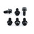 Stainless Steel Disc Bolt Flanged Hex M6 x 12mm Rear Pack x6 Black