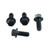 Stainless Steel Heel Plate Bolt Kit Black