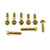 Stainless Steel Top & Bottom Yoke Pinch Set Gold