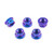 Titanium Sprocket Nuts M10x(1.25mm) Drilled Pack x5 Purple Haze