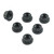 Titanium Sprocket Nuts M10x(1.25mm) Bi-Hex Lock Pack x6 Black