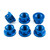 Titanium Sprocket Nuts M10x(1.25mm) Drilled Pack x6 Blue
