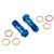 Titanium Banjo Bolt Double M10x(1.25mm) Rear Brake Caliper Race Spec Pack x2 Blue Titanium Banjo Bolt Double M10x(1.25mm) Rear Brake Caliper Race Spec Pack x2 Blue