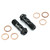 Titanium Banjo Bolt Double M10x(1.25mm) Rear Brake Caliper Race Spec Pack x2 Black Titanium Banjo Bolt Double M10x(1.25mm) Rear Brake Caliper Race Spec Pack x2 Black