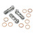 Titanium Banjo Bolt Double M10x(1.25mm) Front Brake Caliper Race Spec Pack x3 Titanium Banjo Bolt Double M10x(1.25mm) Front Brake Caliper Race Spec Pack x3