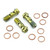 Titanium Banjo Bolt Double M10x(1.25mm) Rear Brake Caliper Race Spec Pack x3 Gold Titanium Banjo Bolt Double M10x(1.25mm) Rear Brake Caliper Race Spec Pack x3 Gold