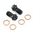 Titanium Banjo Bolt Single M10x(1.25mm) Front Brake Caliper Race Spec Pack x2 Black Titanium Banjo Bolt Single M10x(1.25mm) Front Brake Caliper Race Spec Pack x2 Black