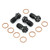 Titanium Banjo Bolt Single M10x(1.25mm) Rear Brake Caliper Race Spec Pack x4 Black Titanium Banjo Bolt Single M10x(1.25mm) Rear Brake Caliper Race Spec Pack x4 Black