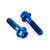 Titanium Brake & Clutch Lever Perch Pinch Bolt Kit Blue Titanium Brake & Clutch Lever Perch Pinch Bolt Kit Blue