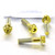 Titanium Clip-On / Handle Bar Mount Bolt Kit DualDrive Gold