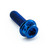 Titanium DualDrive Bolt M6x(1.00mm)x20mm Race Spec Blue