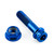 Titanium Exhaust Mount Bolt Kit Flanged Socket Cap Race Spec Blue