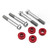 Titanium Front Brake Radial Caliper Mount Bolt Kit M10x(1.25mm)x70mm with 7mm Spacer Red