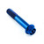 Titanium Flanged Hex Head Bolt M10x(1.50mm)x60mm Race Spec Blue Titanium Flanged Hex Head Bolt M10x(1.50mm)x60mm Race Spec Blue