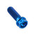 Titanium Flanged Hex Head Bolt M8x(1.25mm)x25mm Race Spec 12.45mm Flange Blue