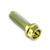 Titanium Flanged Hex Head Bolt M8x(1.25mm)x25mm Race Spec 12.45mm Flange Gold