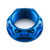 Titanium Flanged Axle Nut M20x(1.50mm) Front Wheel Blue