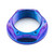 Titanium Flanged Axle Nut M25x(1.25mm) Rear Wheel Purple Haze Titanium Flanged Axle Nut M25x(1.25mm) Rear Wheel Purple Haze