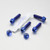 Titanium Pillion Footrest Hanger Bolt Kit Blue