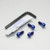 Titanium Radiator Side Guard Mount Bolt Kit Blue