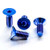 Titanium Rider Footrest Hanger Bolt Kit Blue