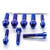 Titanium Top & Bottom Clamp Yoke Pinch Kit Blue