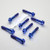 Titanium Top & Bottom Clamp Yoke Pinch Kit DualDrive Blue