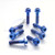 Titanium Top & Bottom Clamp Yoke Pinch Kit DualDrive Blue