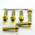 Titanium Top & Bottom Clamp Yoke Pinch Kit Gold