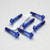 Titanium Top & Bottom Clamp Yoke Pinch Kit Race Spec Blue