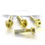 Titanium Top & Bottom Clamp Yoke Pinch Kit DualDrive Gold