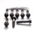 Titanium Top & Bottom Clamp Yoke Pinch Kit DualDrive Black