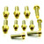 Titanium Top & Bottom Clamp Yoke Pinch Kit Gold